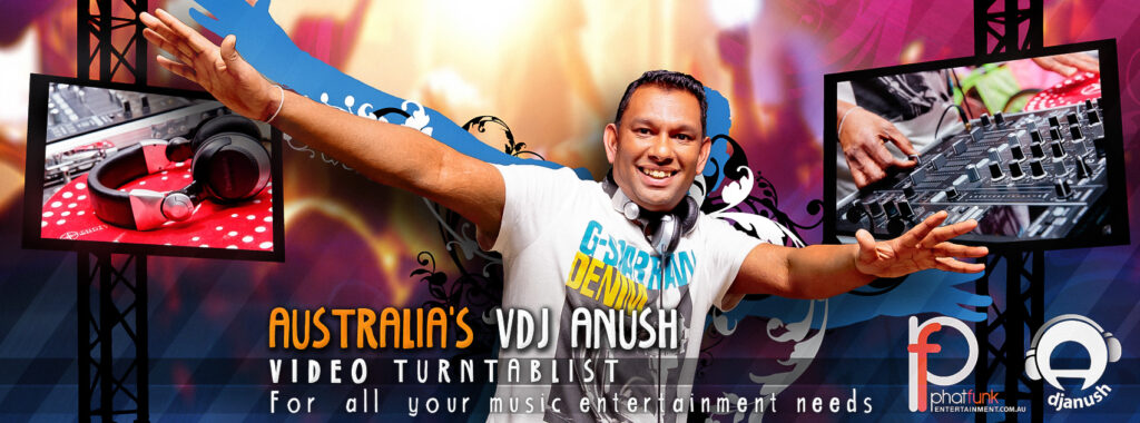 DJ Anush Melbourne DJ website homepage showcasing wedding and event entertainment services